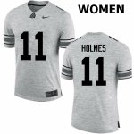 NCAA Ohio State Buckeyes Women's #11 Jalyn Holmes Gray Nike Football College Jersey MLG3245SF